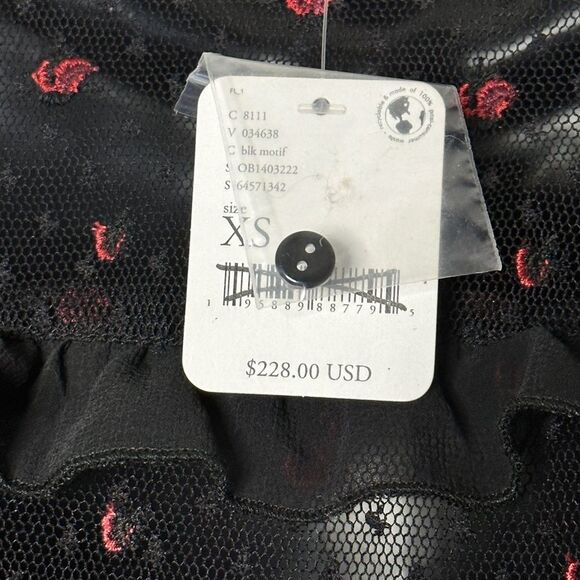 Free People Rose Sheer Maxi Top $228 XS - Picture 9 of 9